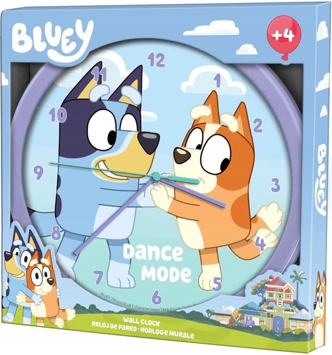 Bluey Kids Licensed Round Wall Clock 25cm – view 2