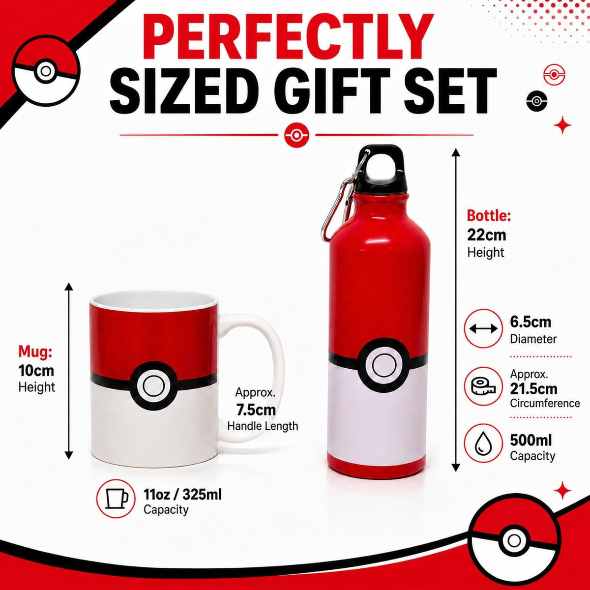 Pokemon Mug & 500ml Aluminium Bottle Gift Set 2Pcs