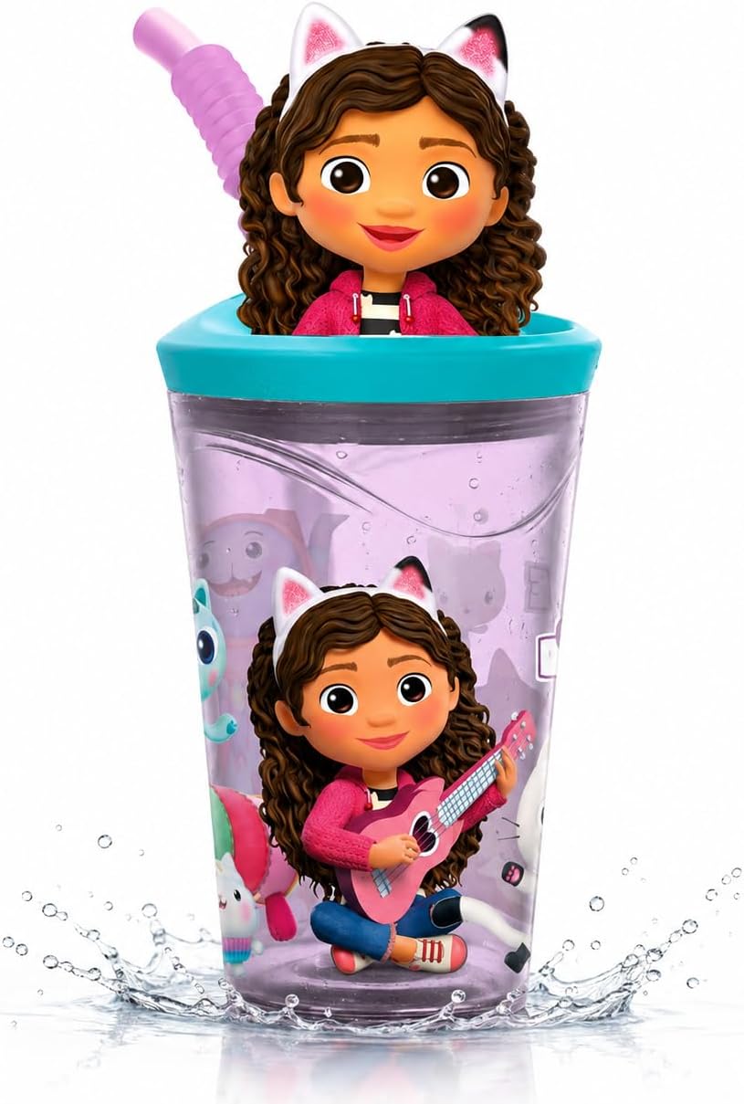 3D Figurine Gabbys Dollhouse Tumbler - 360ml