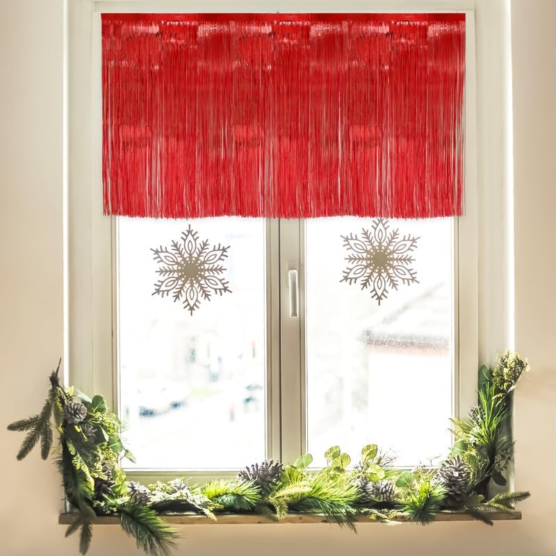 1.2M Christmas Lametta Tinsel Curtain Party Decor