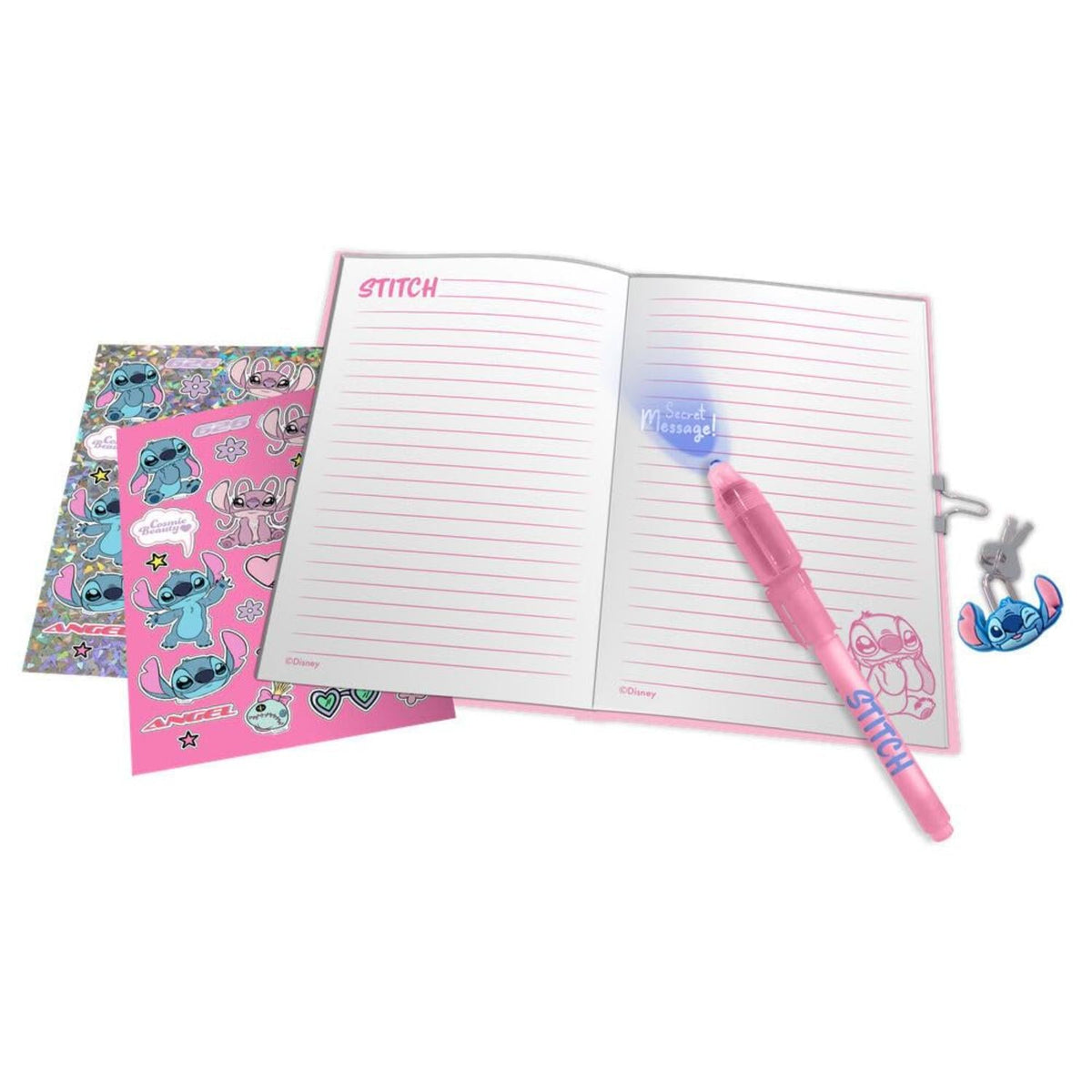 Disney Stitch Kids Licensed Secret Diary & Magic Ink Pen Stationery Set – view 2