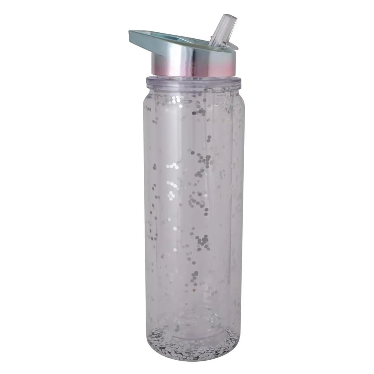 Silver Glitter Water Bottle 500ml