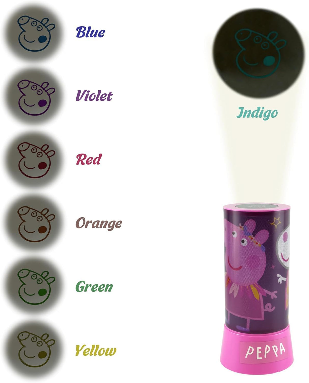 Peppa Pig Kids Licensed 19cm LED Projector Lamp – view 2