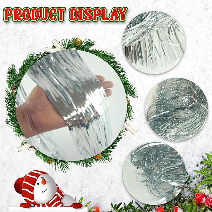 Lametta Tinsel Curtain for Christmas Decorations 50cm