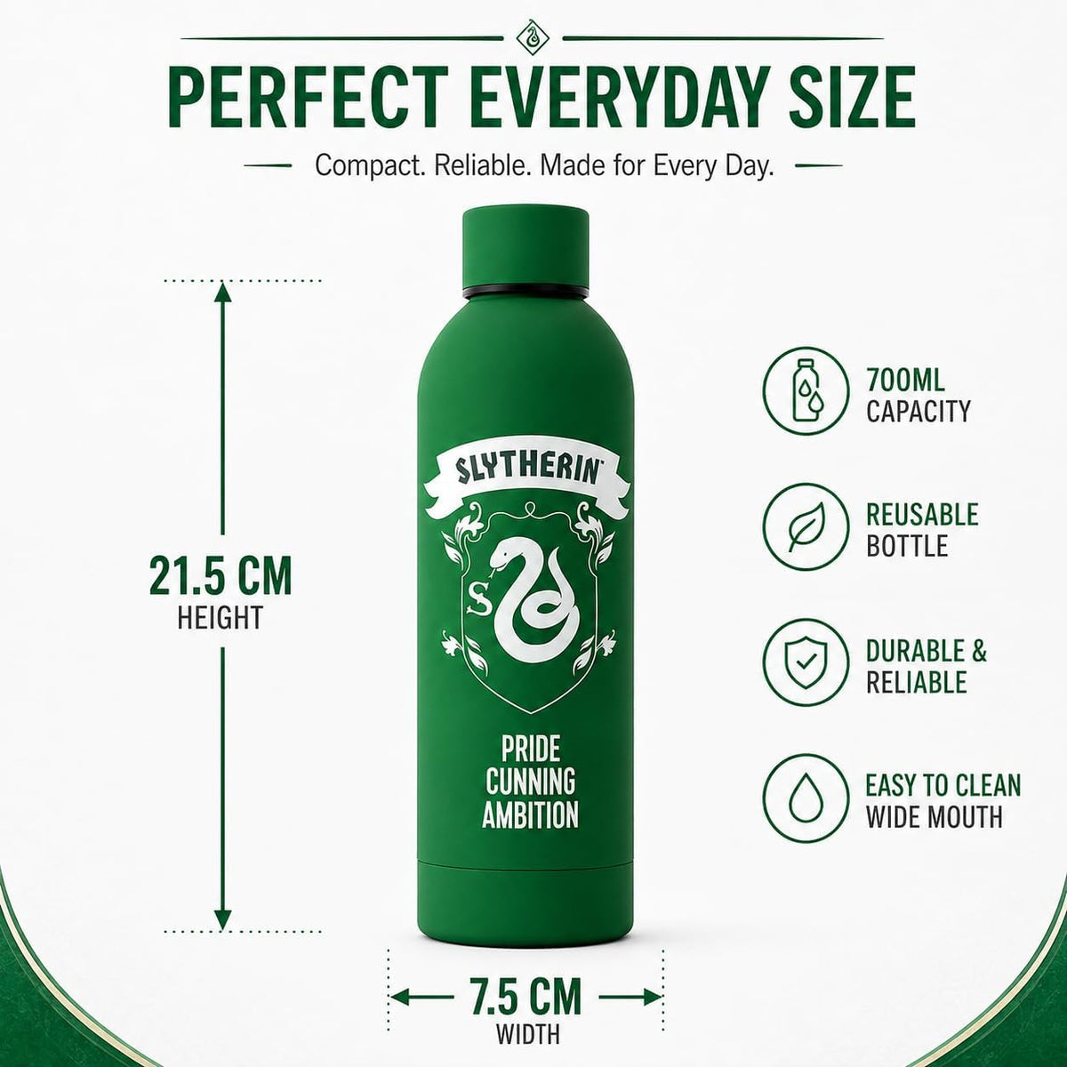 Harry Potter Slytherin Water Bottle 700ml