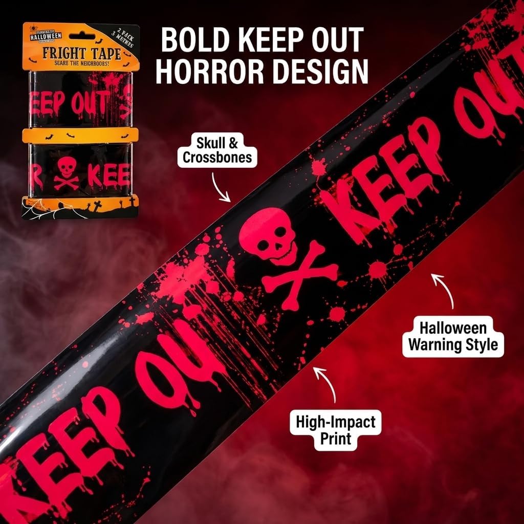 Halloween Fright Tape KEEP OUT 2 Rolls