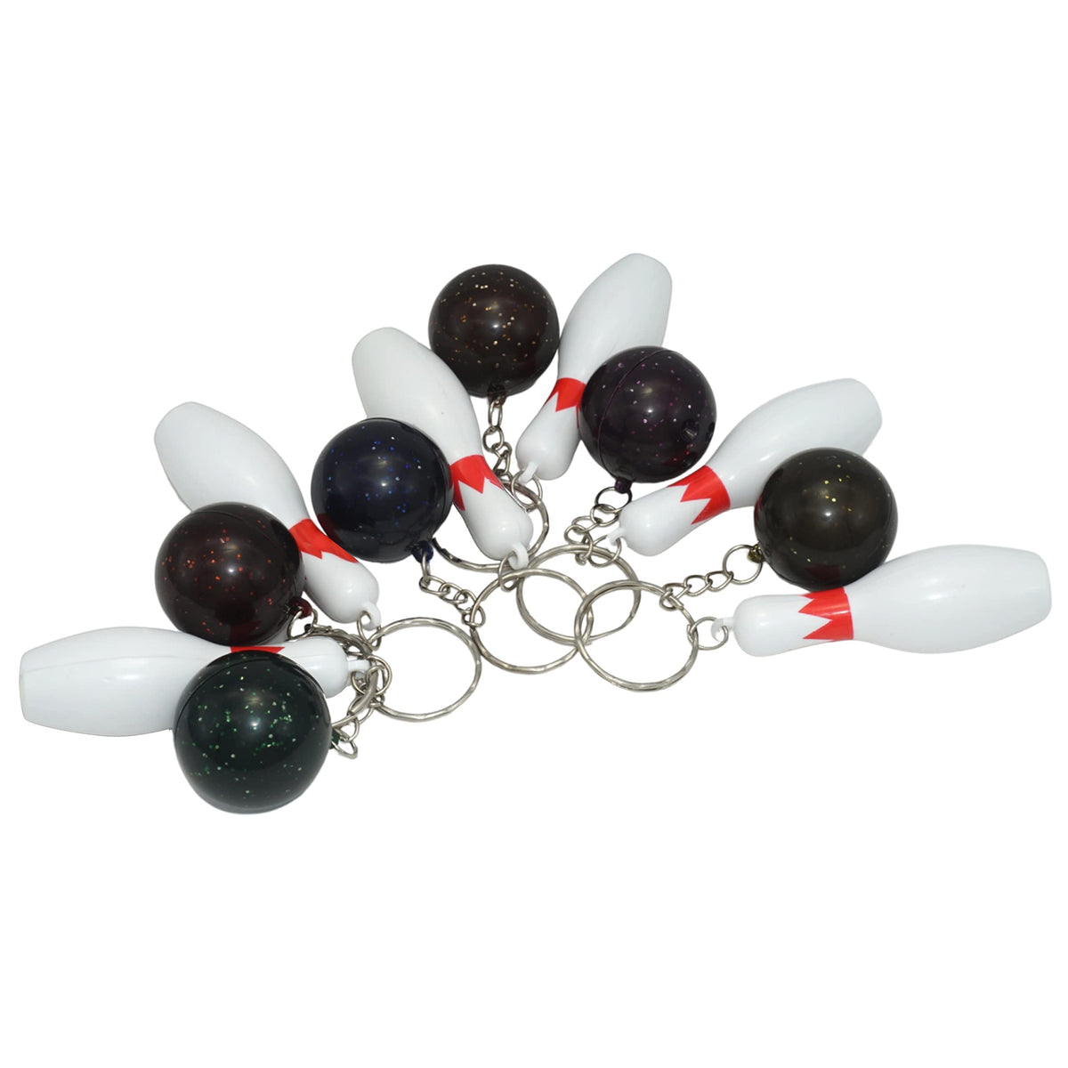 Bowling Pin Keyring Set 6.5cm – view 4