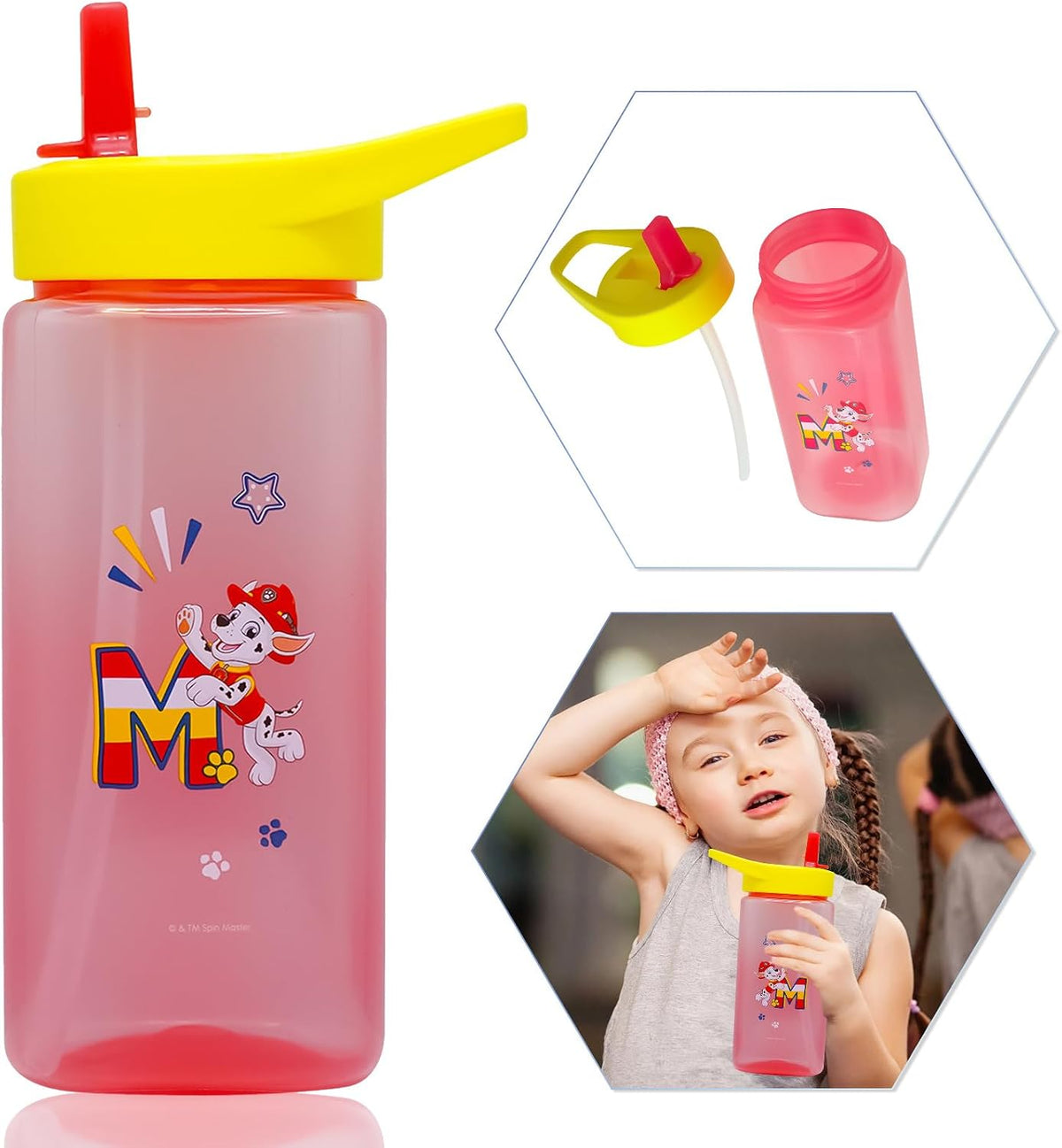 PAW Patrol Marshall Kids Licensed Paw Patrol Straw Sippers 420ml