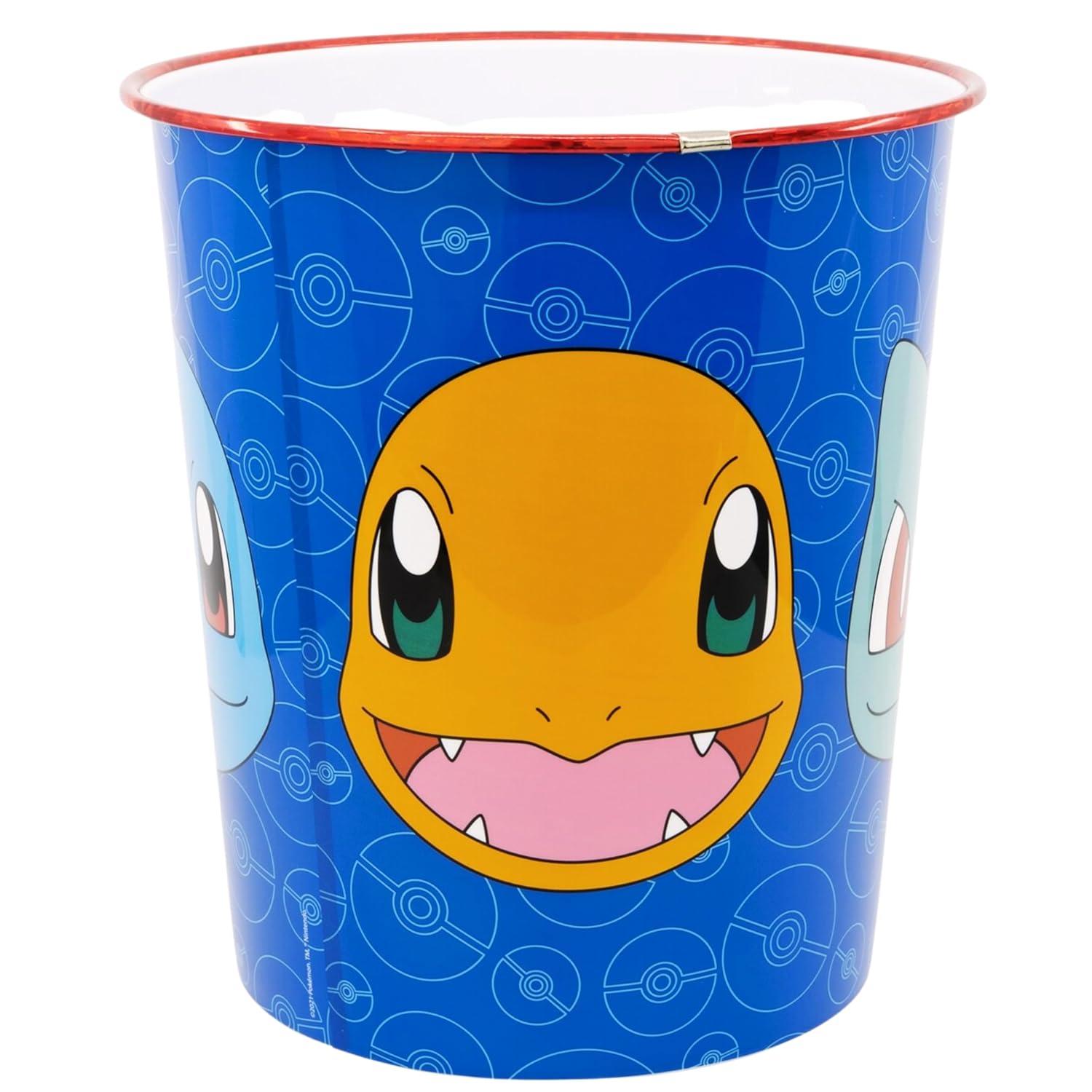 Kids 7L Plastic Dustbin Round Open Top Waste Paper Bin 22cm