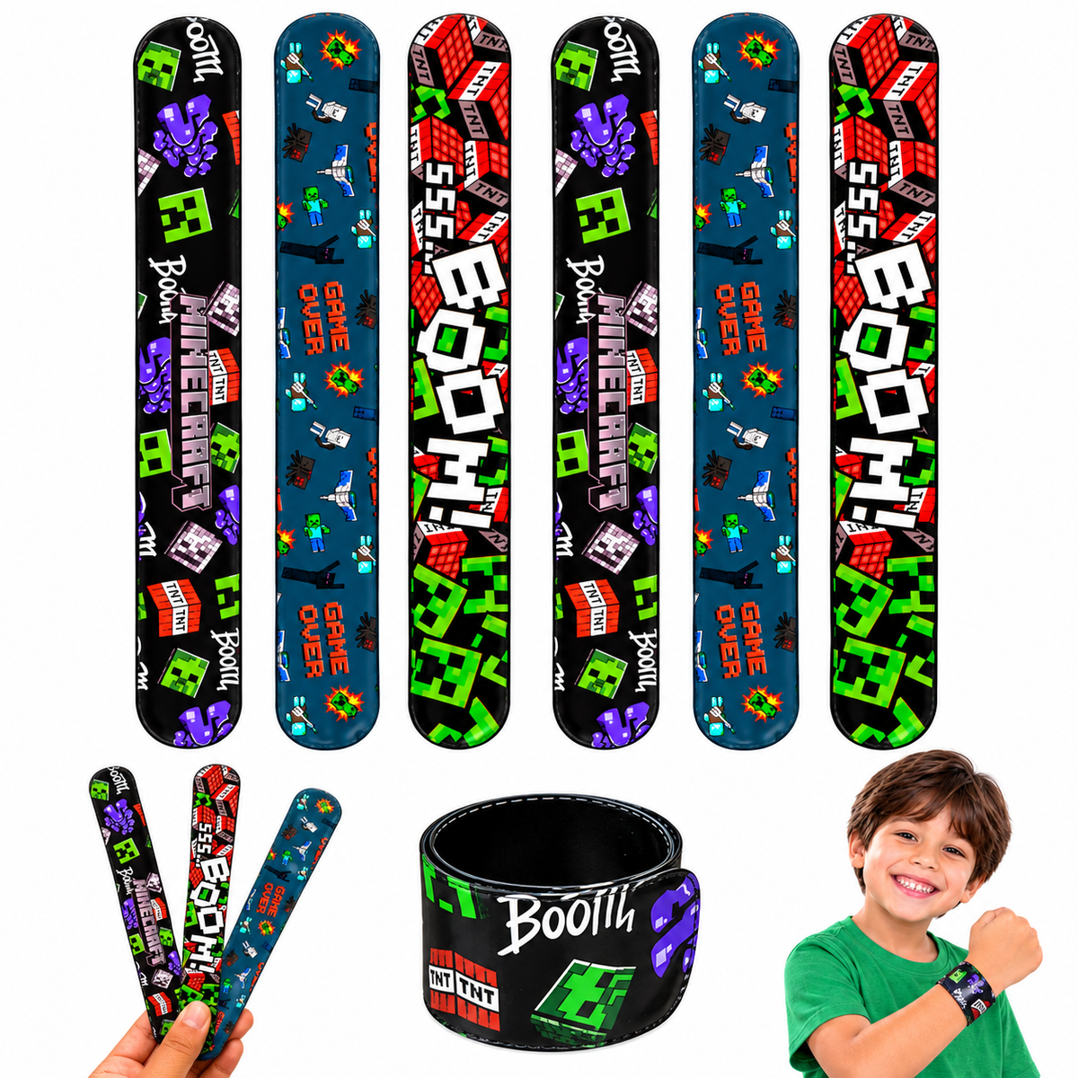 Minecraft Kids Licensed Slap Bands