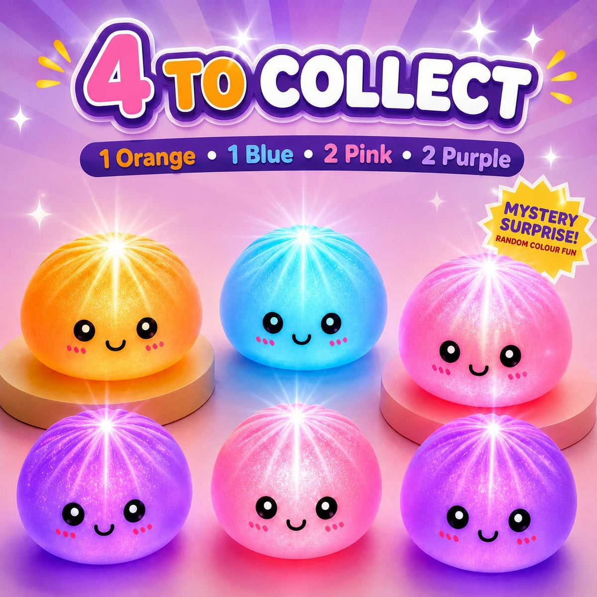 Light-Up Squishy Dumpling Toy 8.5cm – view 5