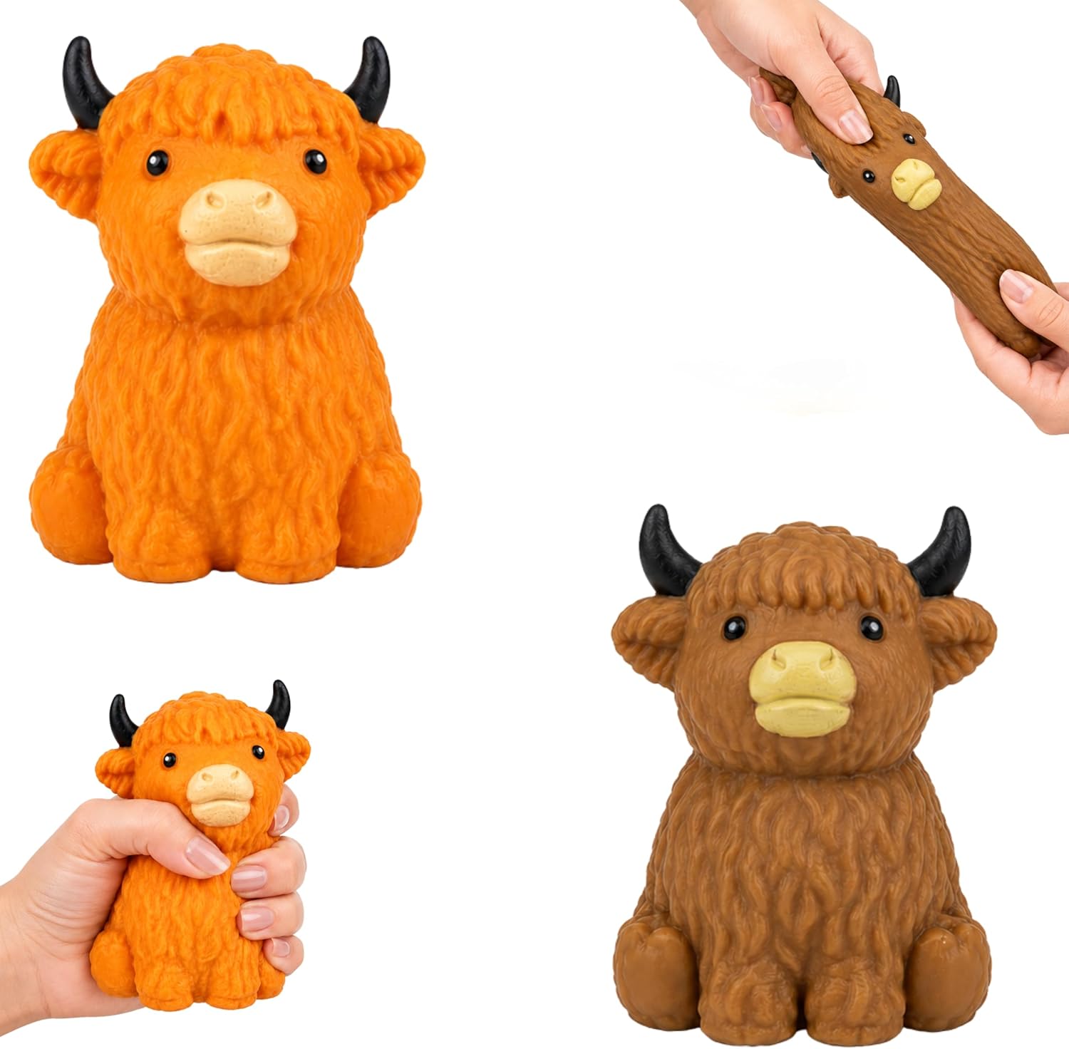 Random Highland Cow Squishy Fidget Toy - 9cm