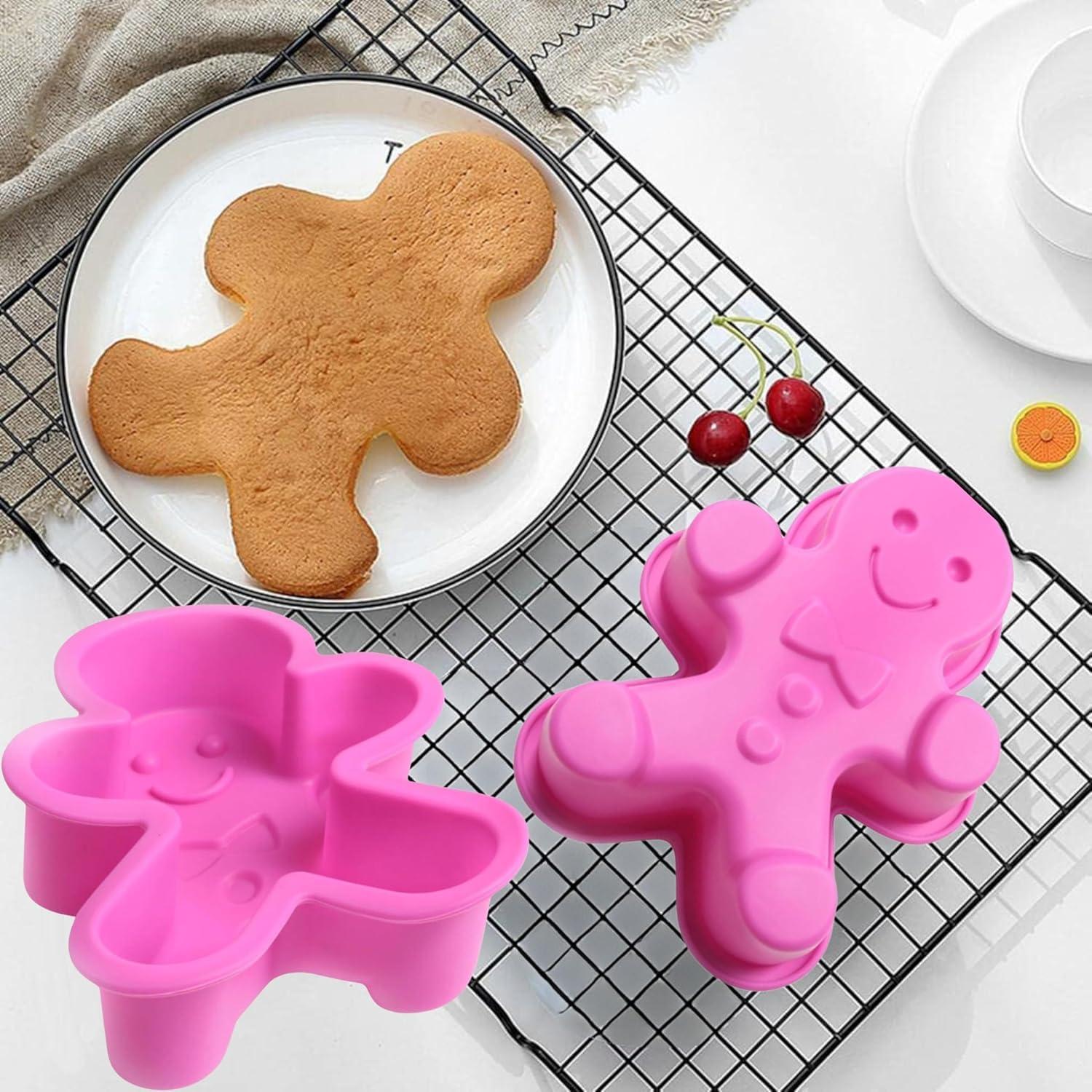 Silicone Gingerbread Man Baking Mould Non-Stick Muffin Tray