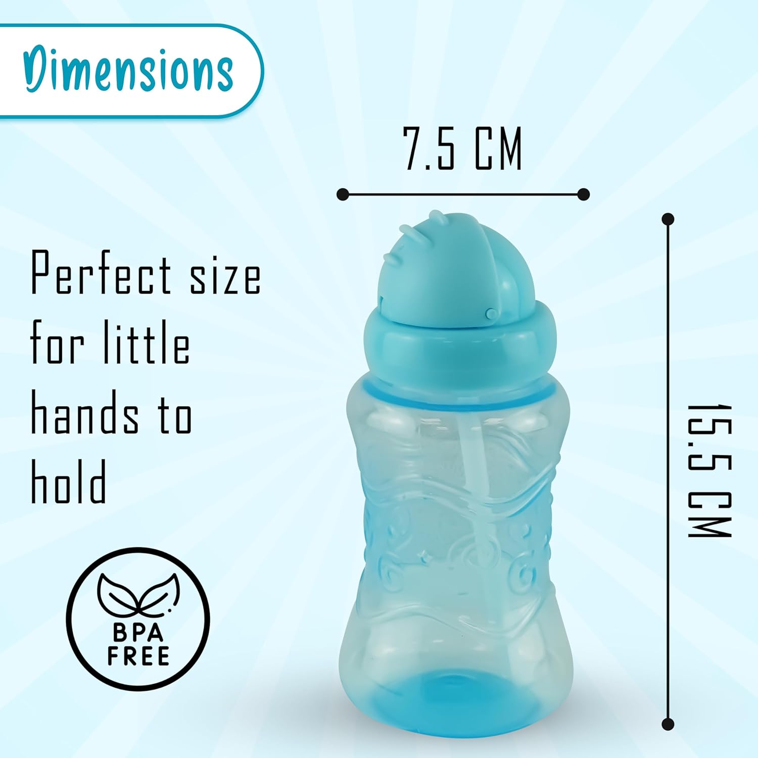 300ml Baby Sippy Cup with Pop-Up Straw 12+m