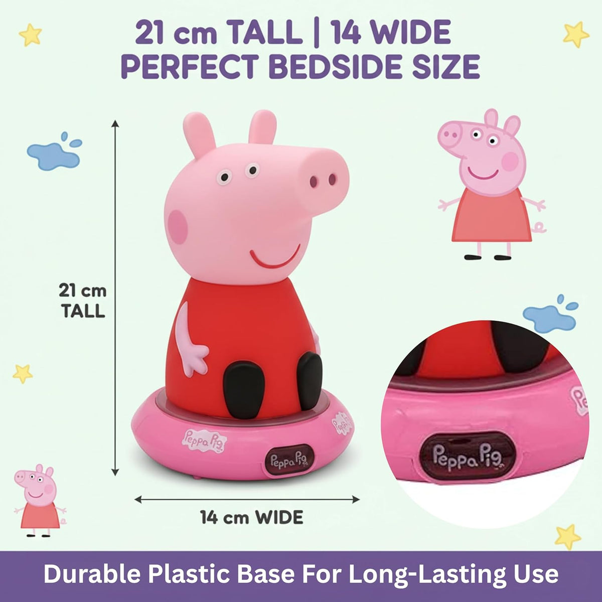Peppa Pig Kids Licensed 3D Figure Night Light Table Lamp – view 2