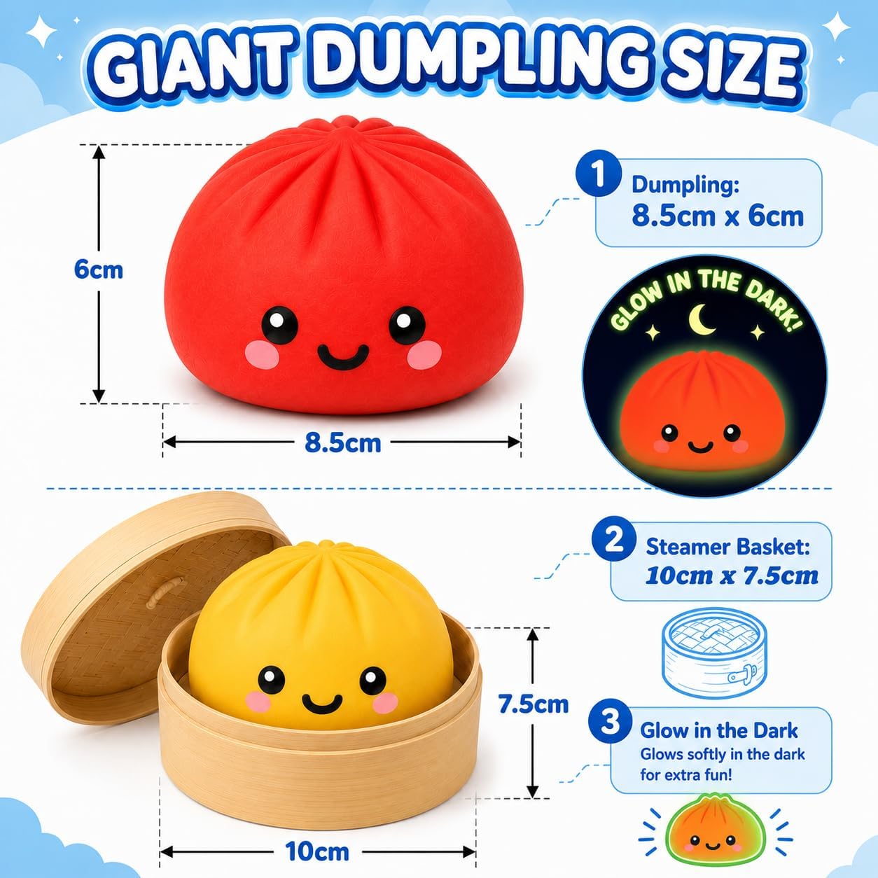 8.5cm Glow Up Dumpling Toy
