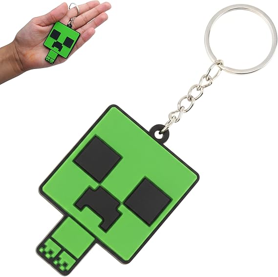 Creeper Keyring Kids Licensed Minecraft PVC Keyring - Random Design