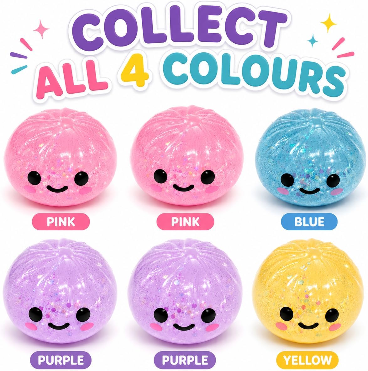 8.5cm Chunky Glitter Dumpling Toy