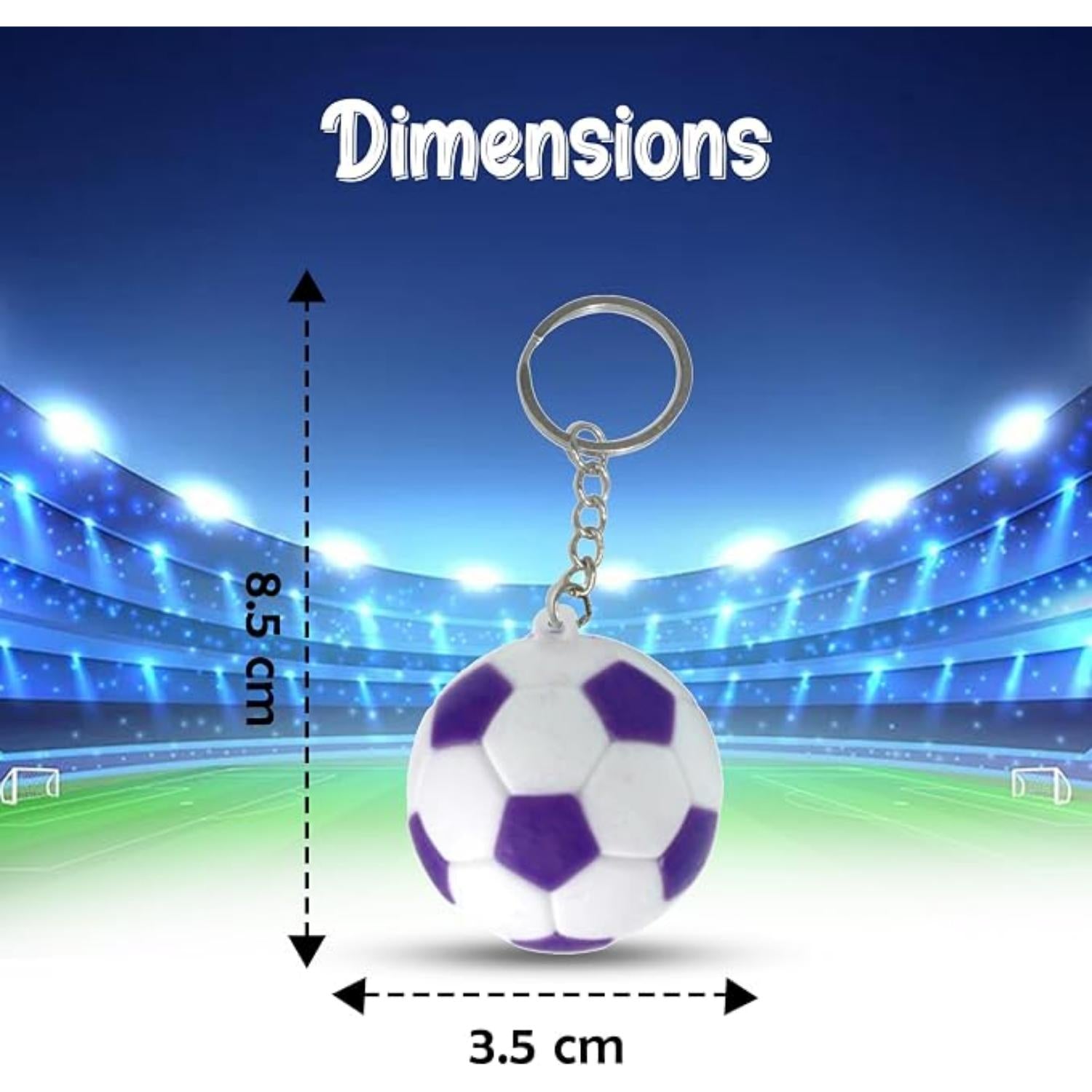 Football Keyrings – Soccer Keychain for Kids - Assorted