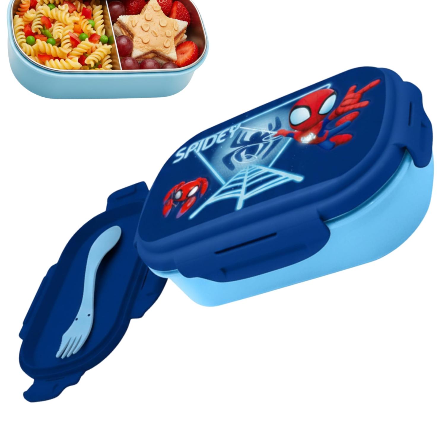 Kids BPA Free Plastic Lunch Box with Cutlery - Assorted