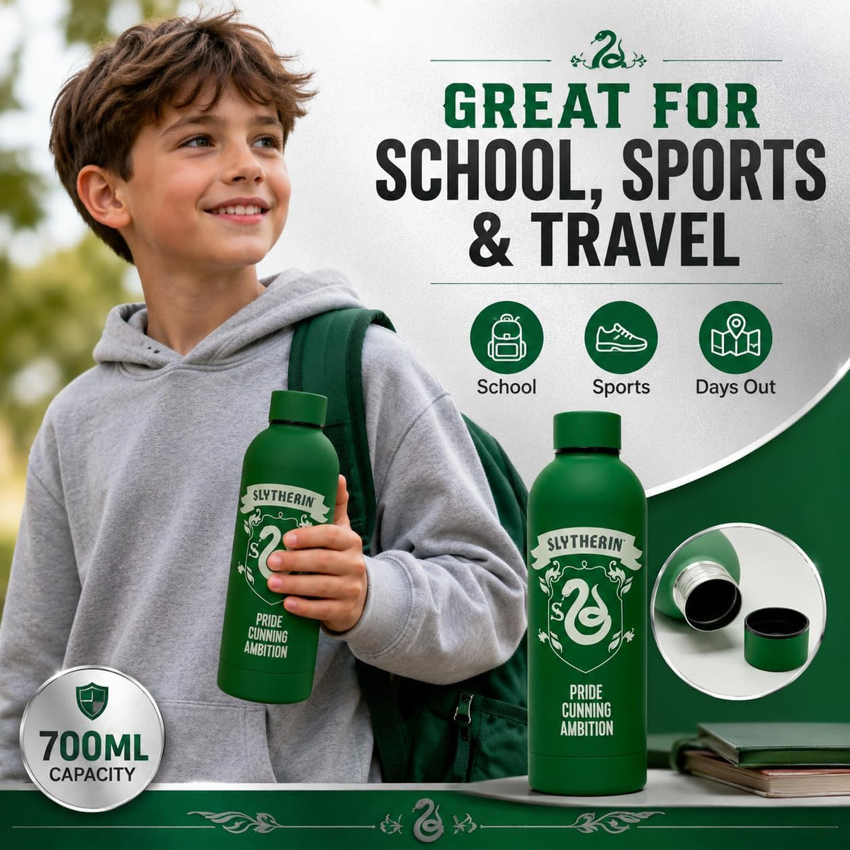 Harry Potter Slytherin Water Bottle 700ml
