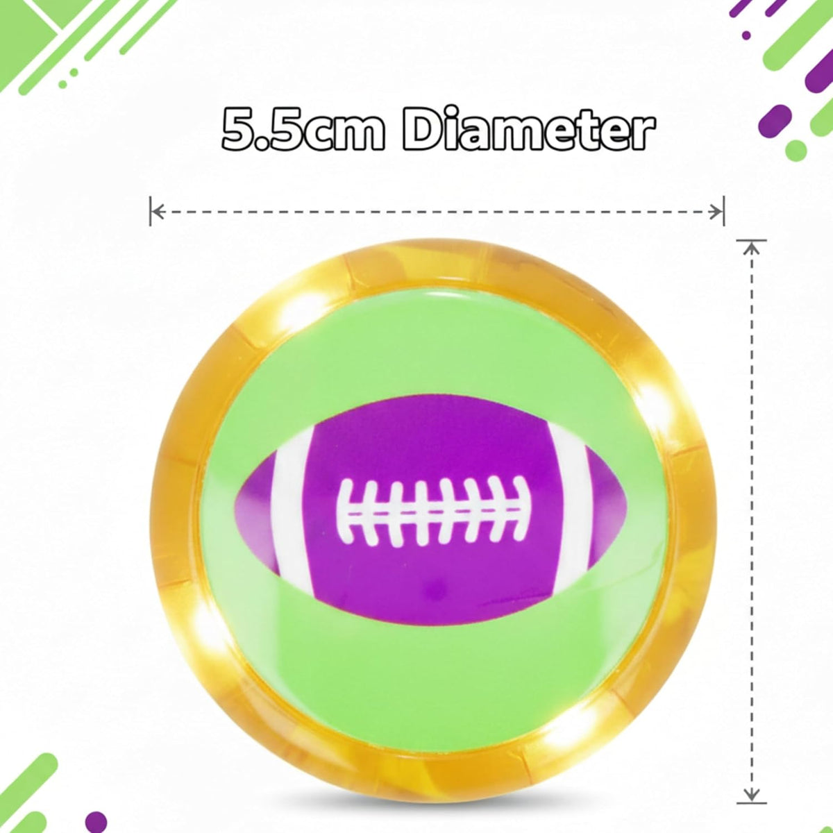 Sports Ball LED Light-Up YoYo 5.5cm - Rugby – view 14
