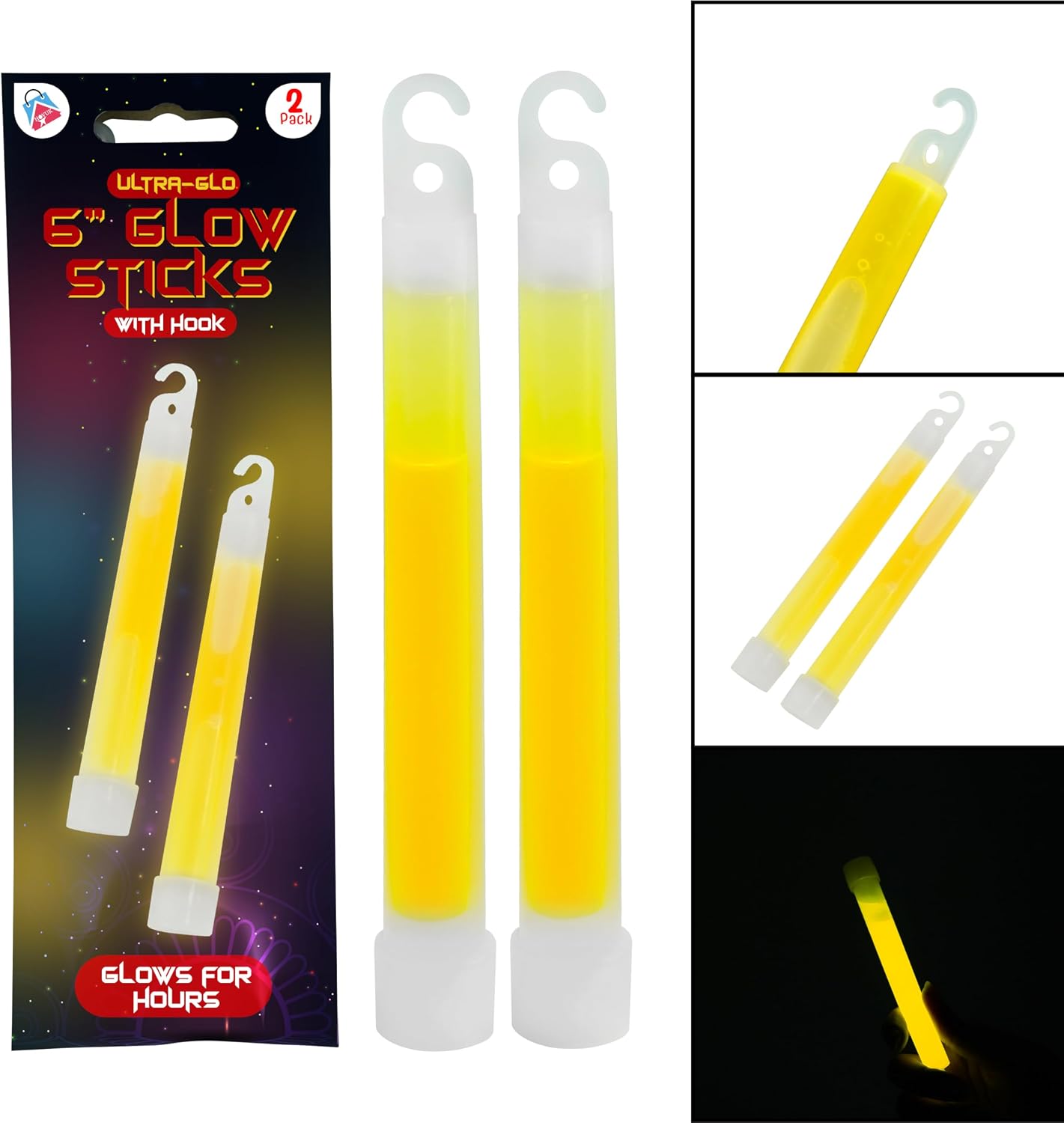 Random 2Pcs Hanging Glow Sticks 15cm