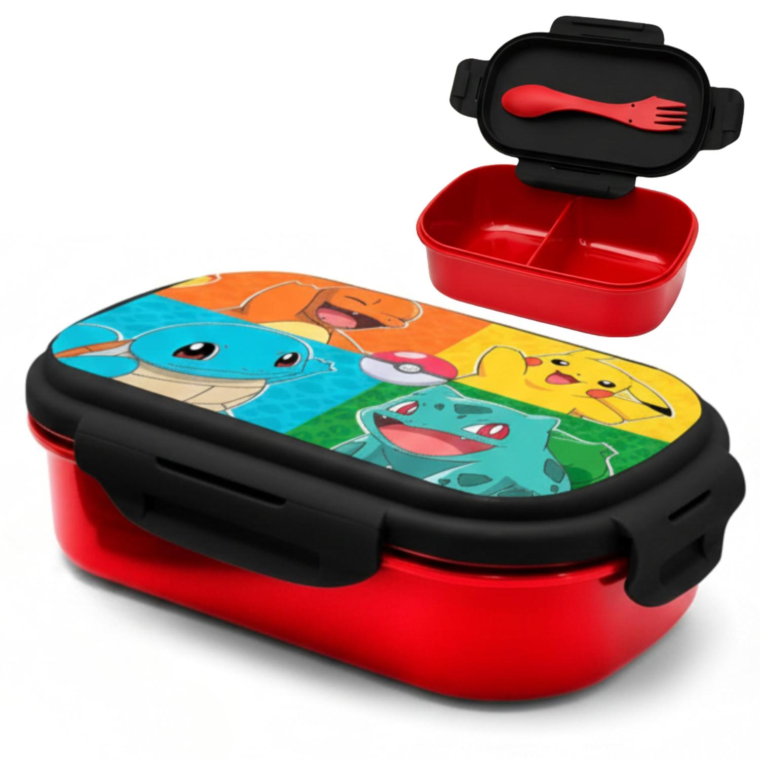 Kids BPA Free Plastic Lunch Box with Cutlery - Assorted