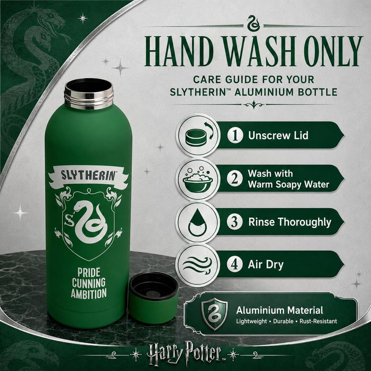 Harry Potter Slytherin Water Bottle 700ml