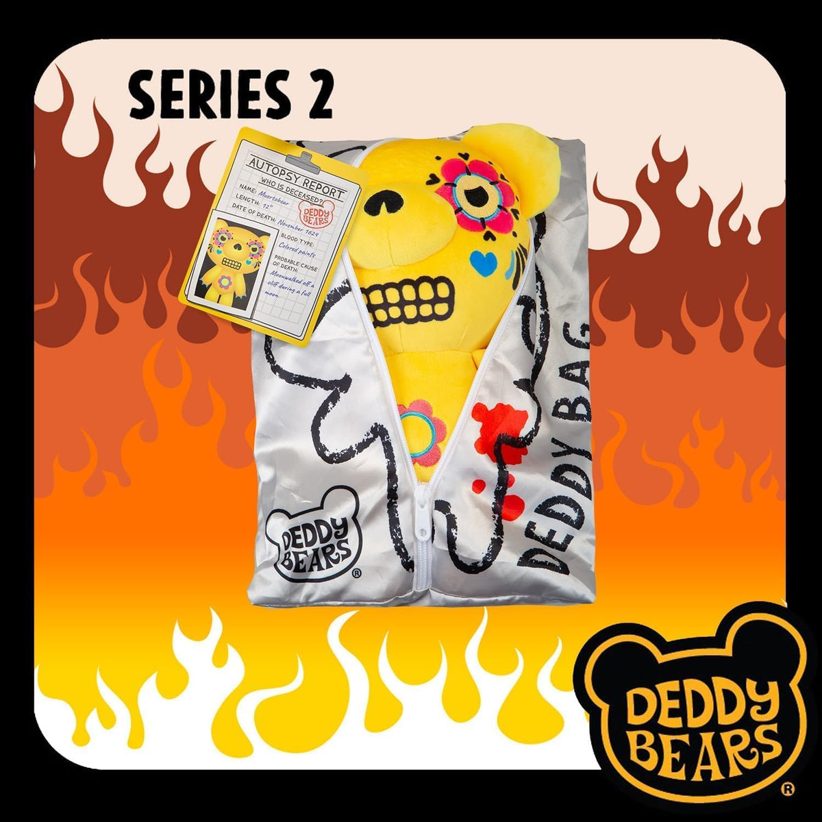 Muertobear Halloween Plush Deddy Bears Zip Body Bag - 30cm Series 2