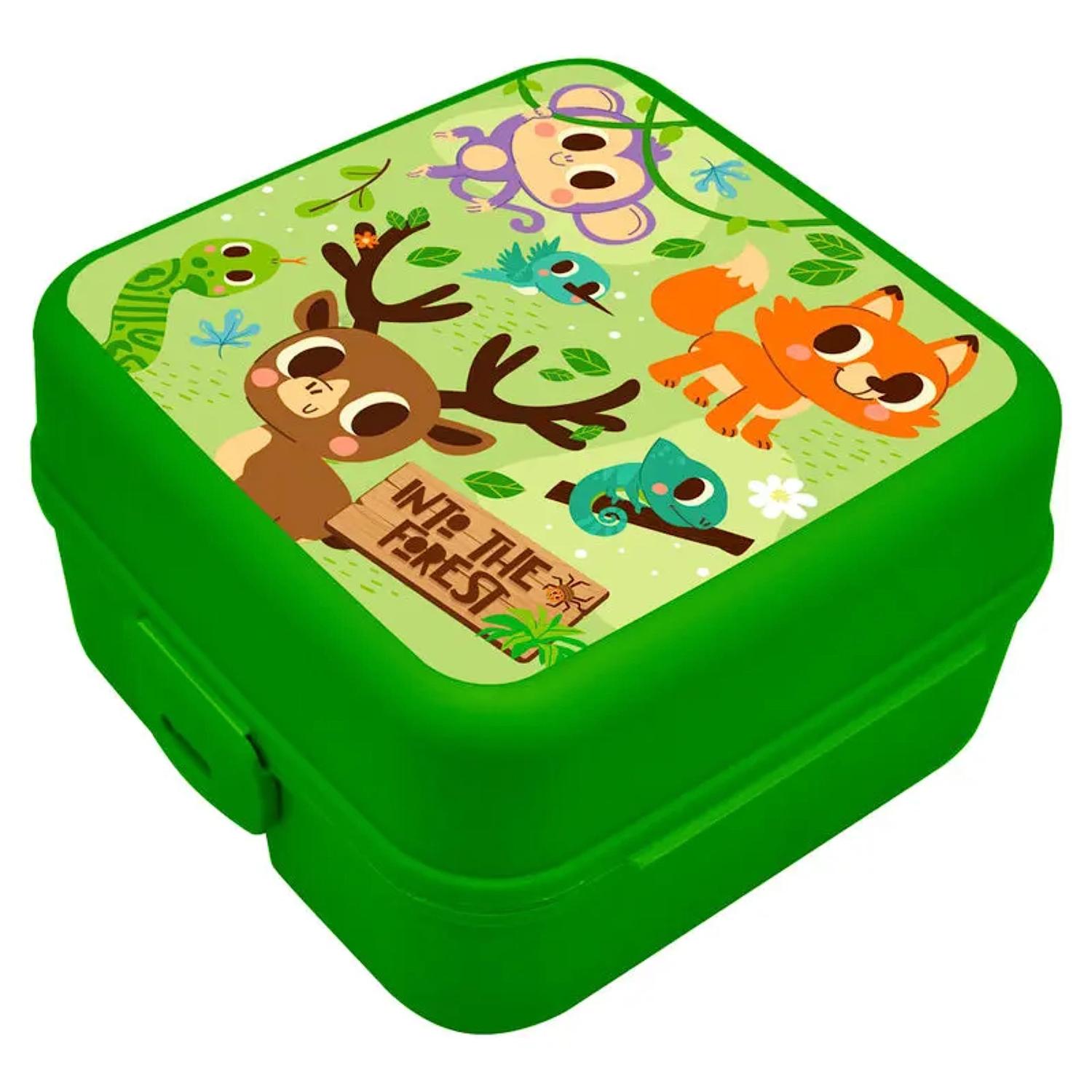 Kids BPA Free Plastic Lunch Box with Cutlery - Assorted