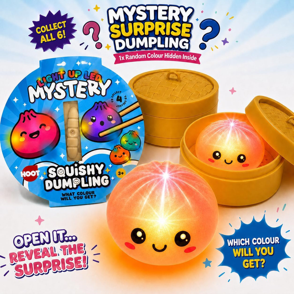 Light-Up Squishy Dumpling Toy 8.5cm – view 3