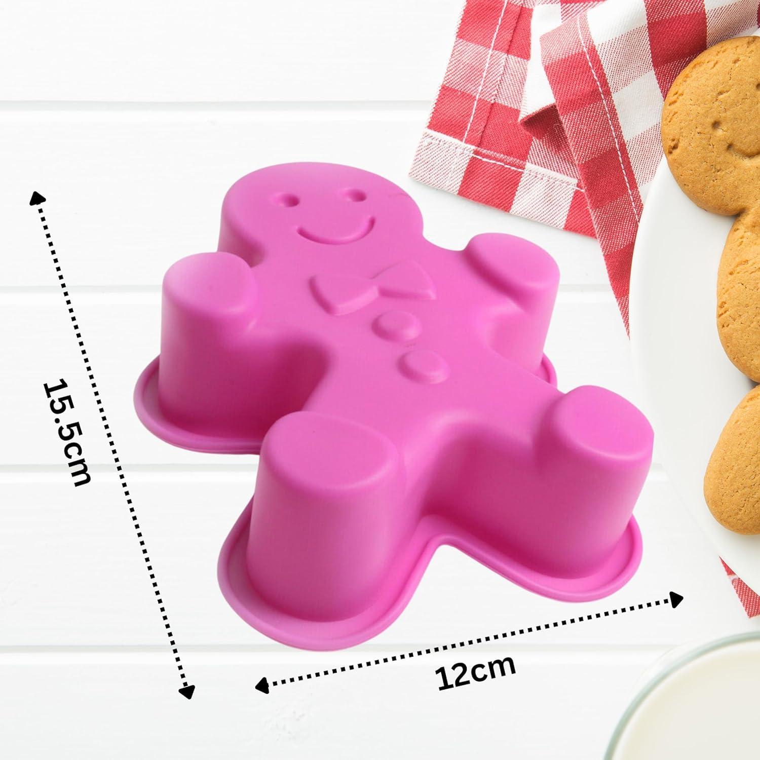 Silicone Gingerbread Man Baking Mould Non-Stick Muffin Tray