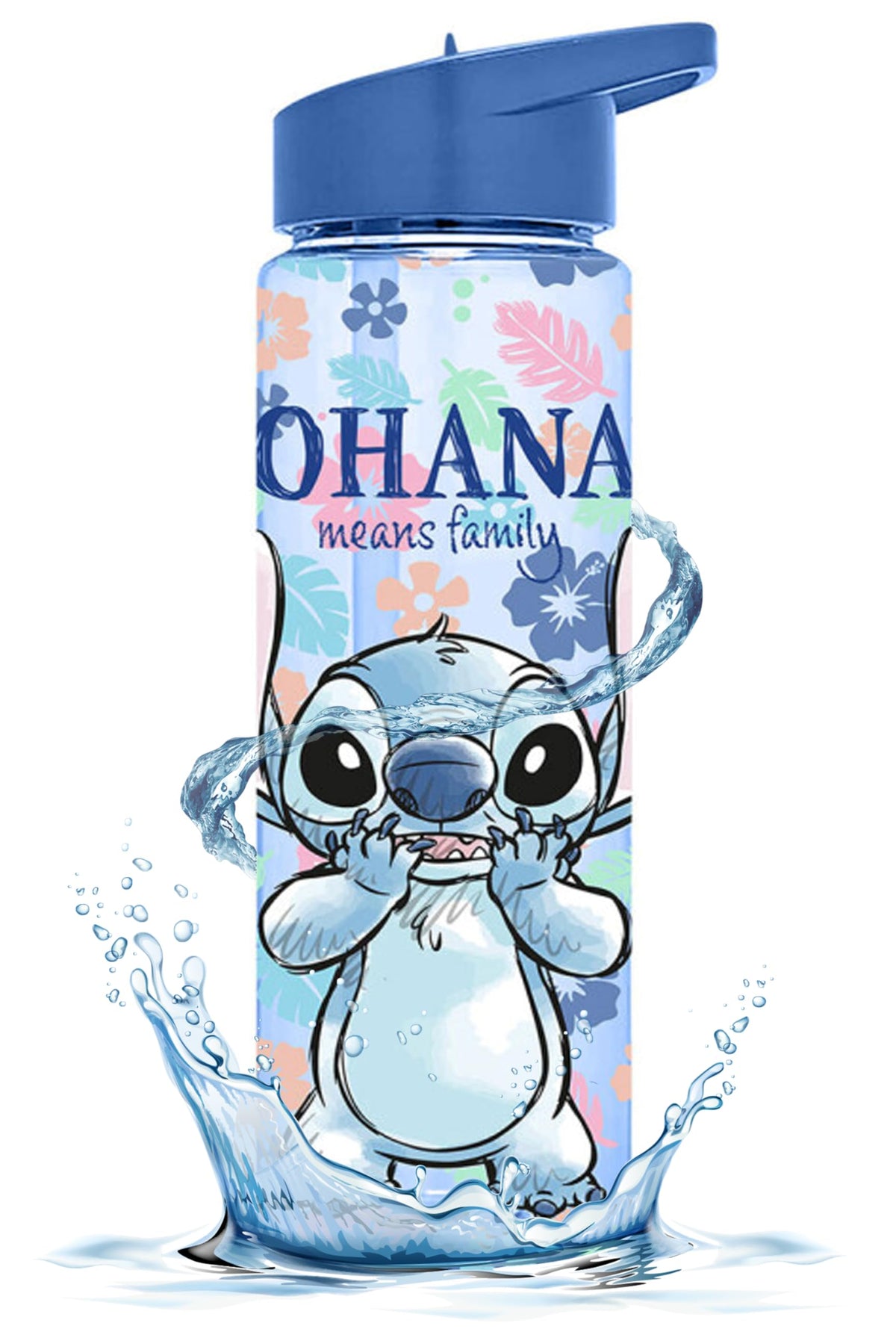 Disney Stitch Kids Licensed 600ML Plastic Drinking Bottle