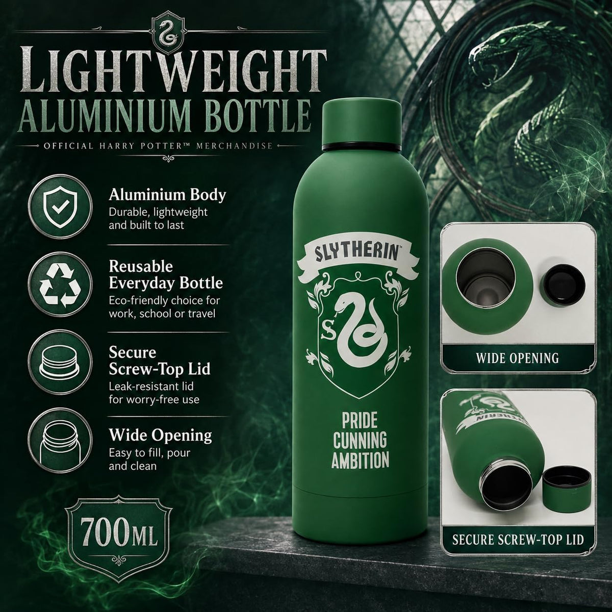 Harry Potter Slytherin Water Bottle 700ml