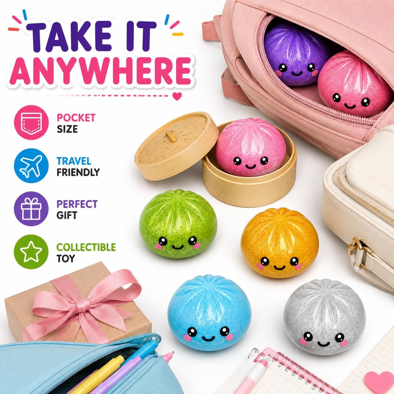 Mystery Glitter Dumpling Toy 8.5cm