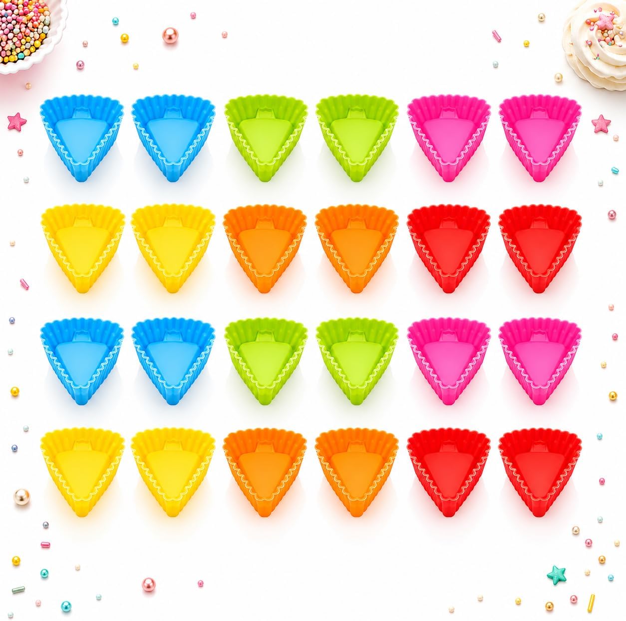 6cm Triangle Silicone Baking Moulds