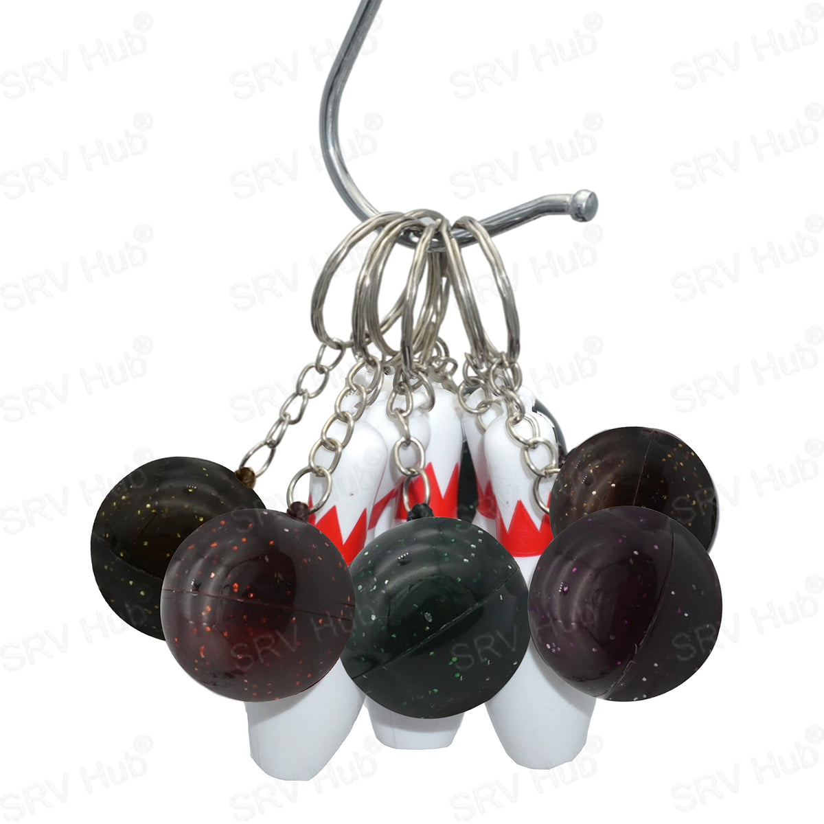 Bowling Pin Keyring Set 6.5cm – view 6