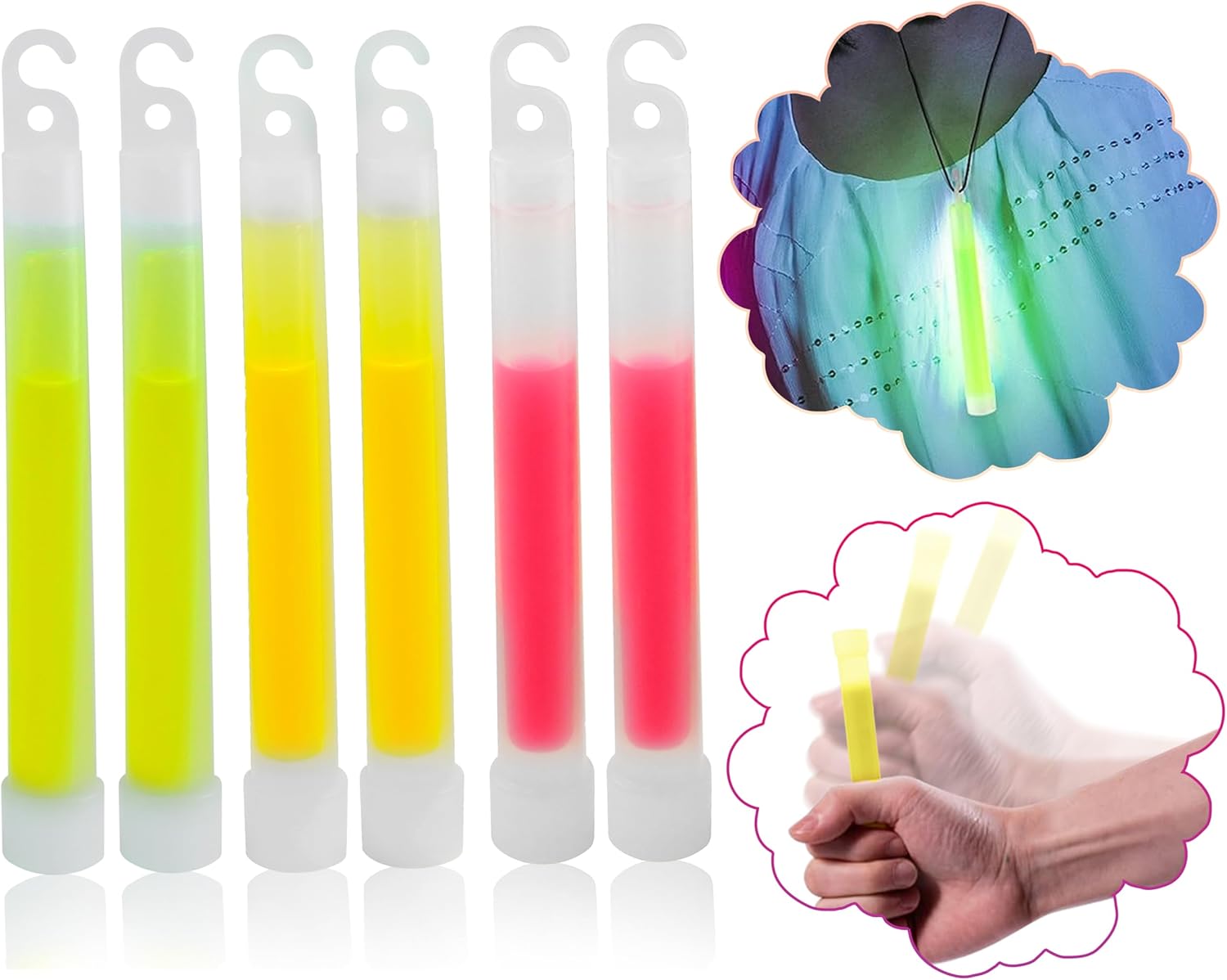 Random 2Pcs Hanging Glow Sticks 15cm