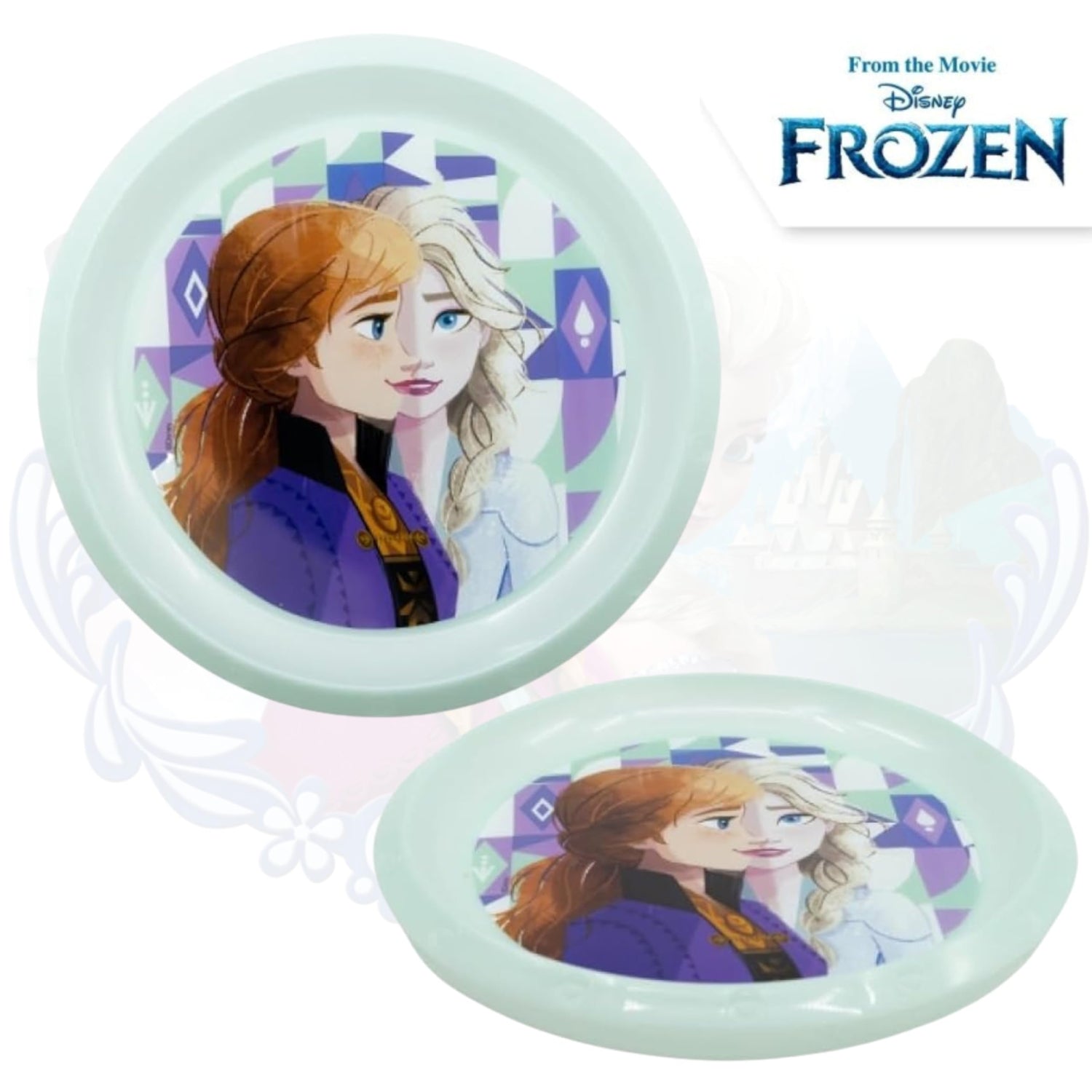 Kids 22cm BPA-Free Plastic Dinner Plate Reusable Round Snack Plate