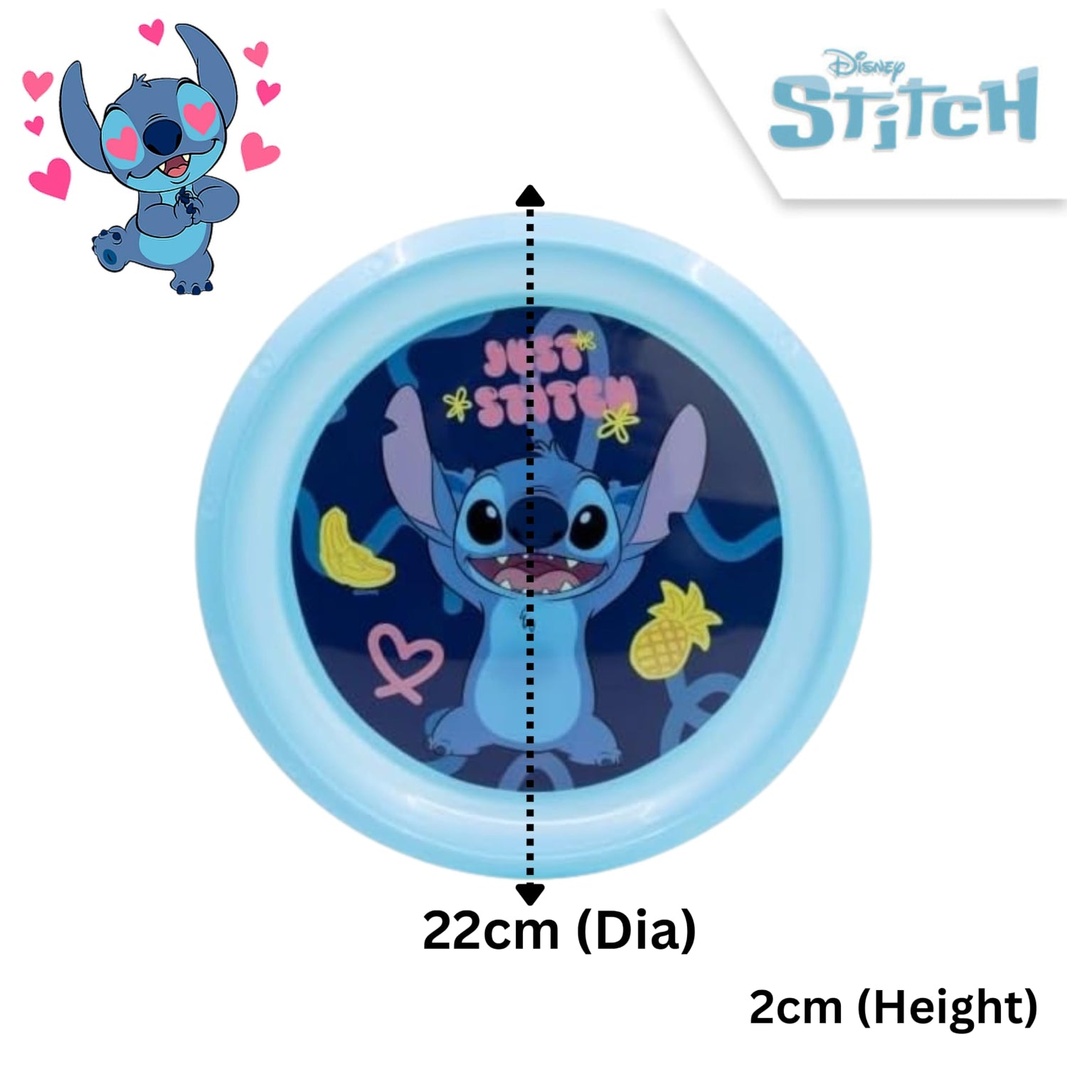 Kids 22cm BPA-Free Plastic Dinner Plate Reusable Round Snack Plate