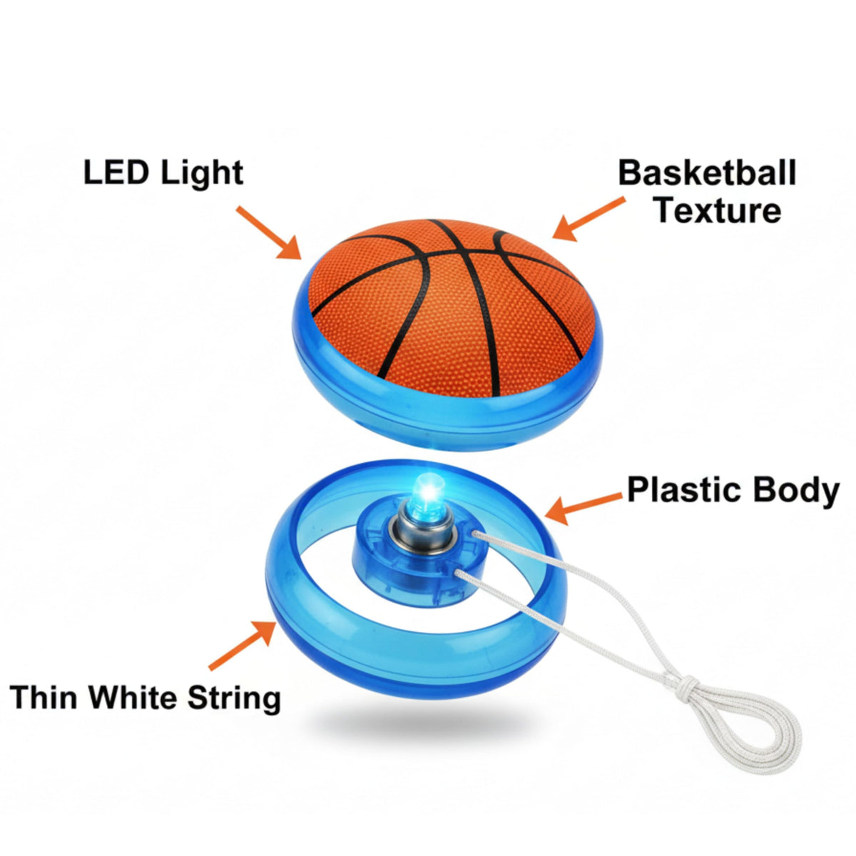 Sports Ball LED Light-Up YoYo 5.5cm - Rugby – view 9