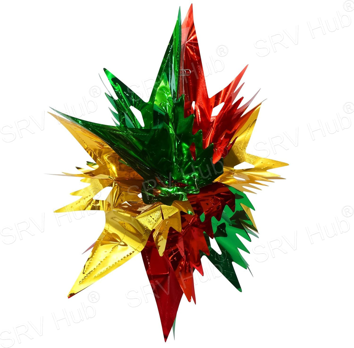 60cm Starburst Christmas Foil Hanging Decorations