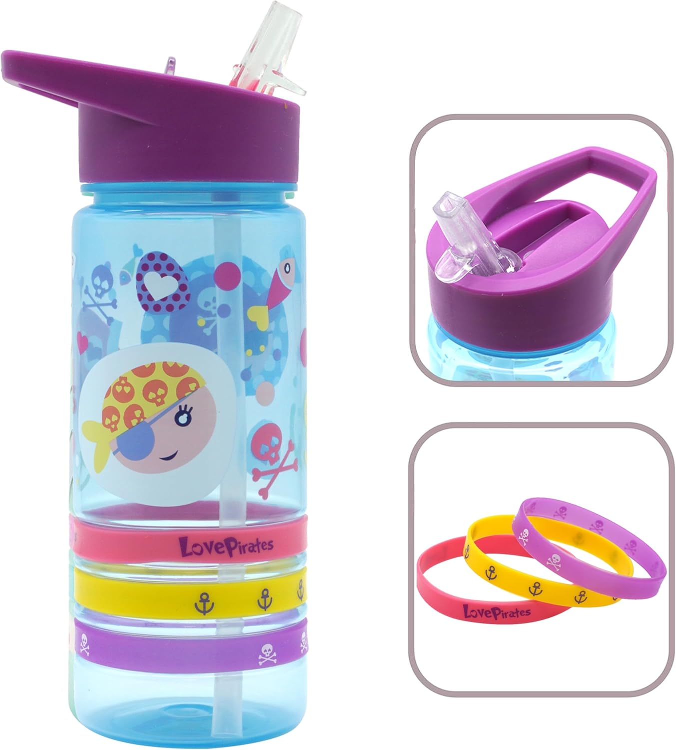500ml Straw Sipper Kids Drink Bottle