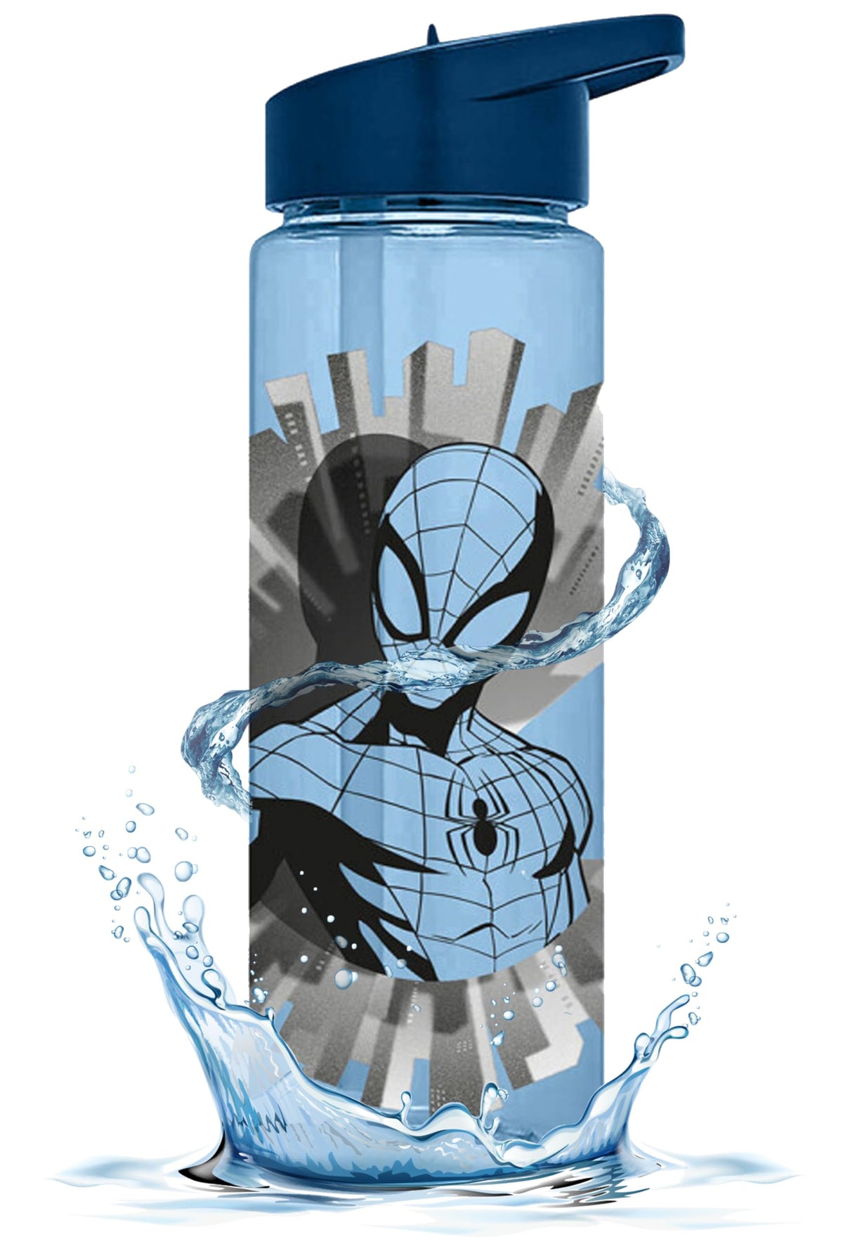 Spider-Man Kids Licensed 600ML Plastic Drinking Bottle