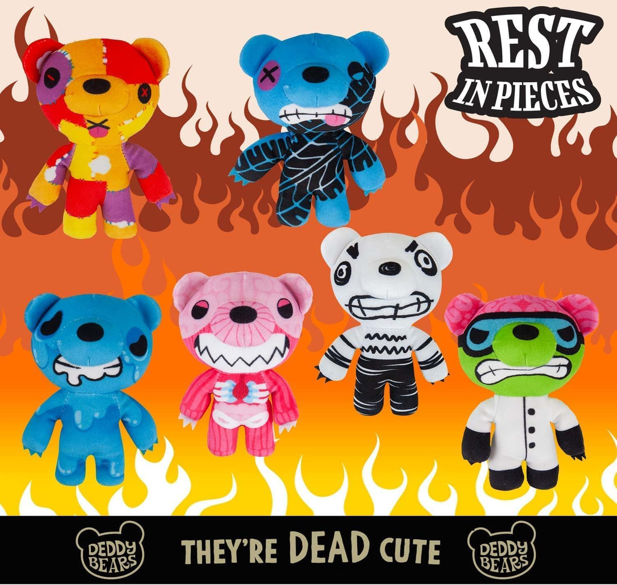 Doodlebear Halloween Plush Deddy Bears Coffin - 15cm Series 3