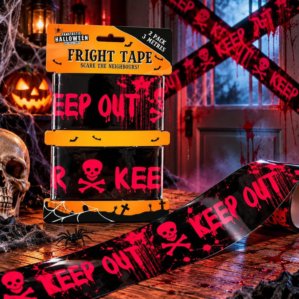Halloween Fright Tape KEEP OUT 2 Rolls