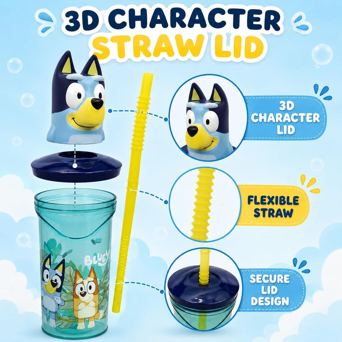 3D Figurine Bluey Tumbler - 360ml – view 3
