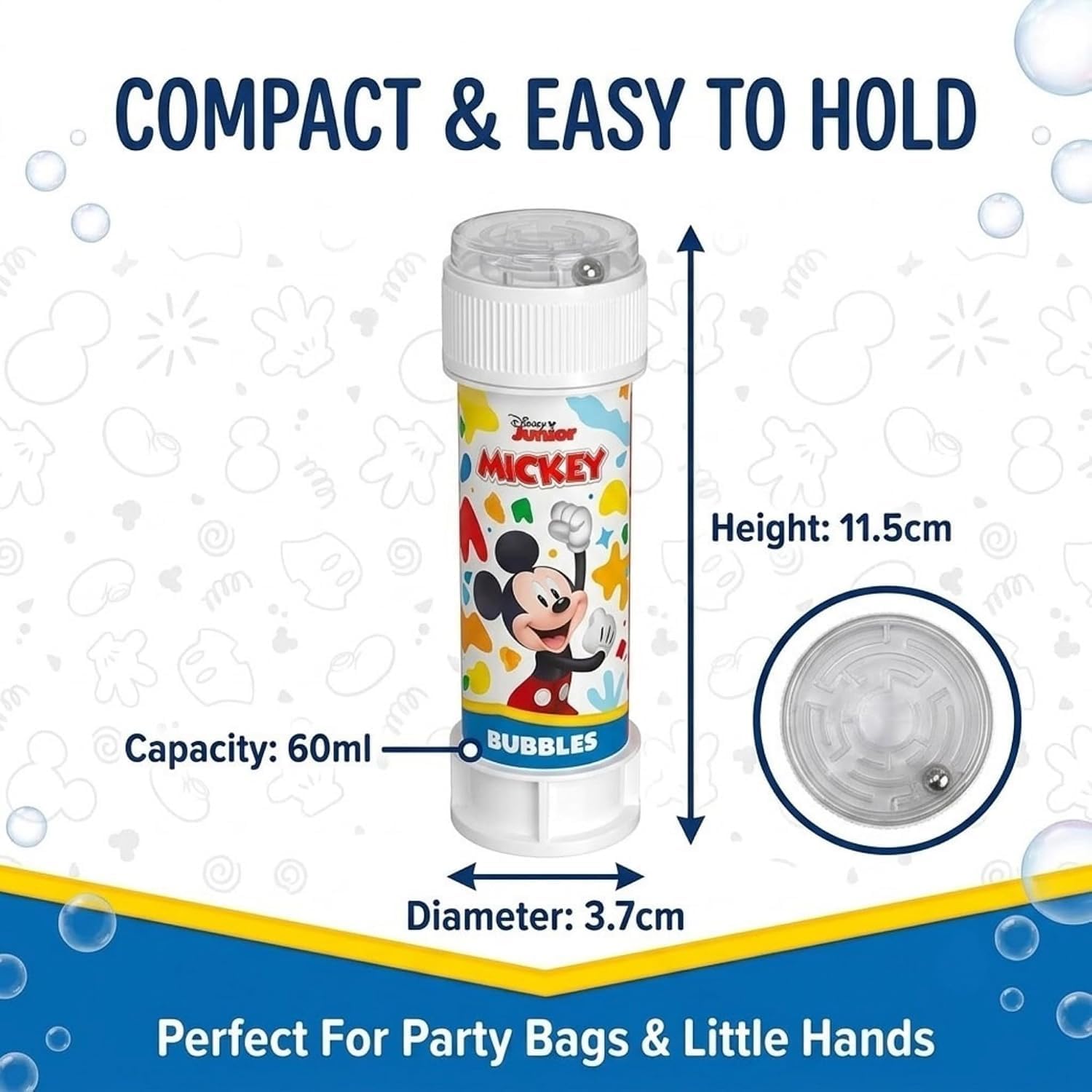 Mickey Mouse 12Pcs Bubble Tubes with Wand