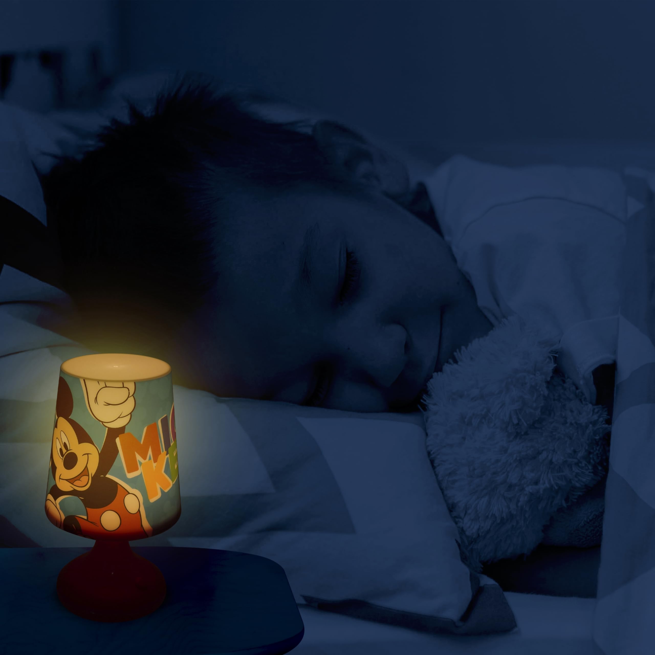 Table Lamp Battery Powered Bedside Lamp for Kids